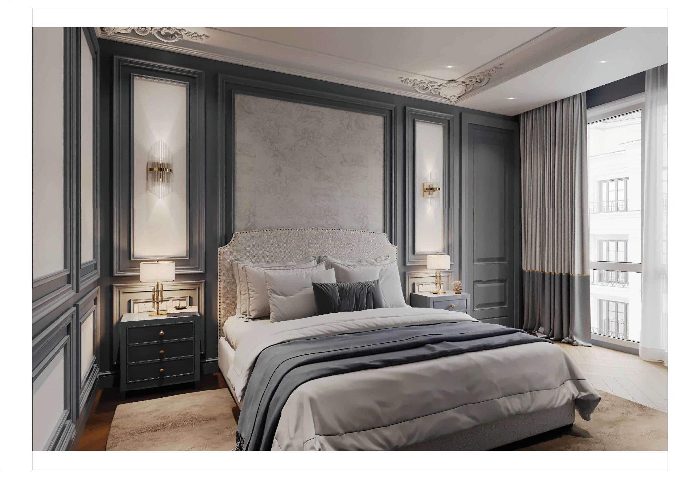 Appartement Luxe Paris — chambre haut de gamme
